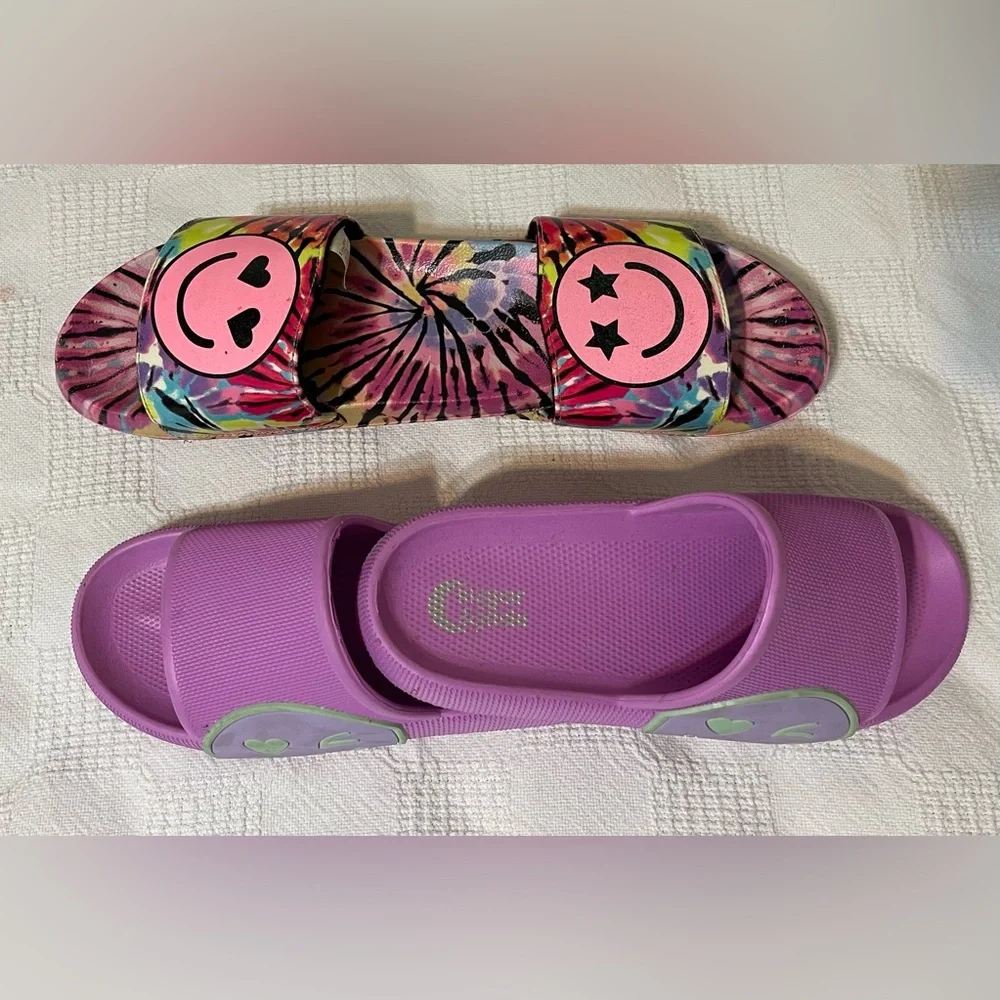 The Children's Place Purple and Multicolor Girls Slide Sandals
